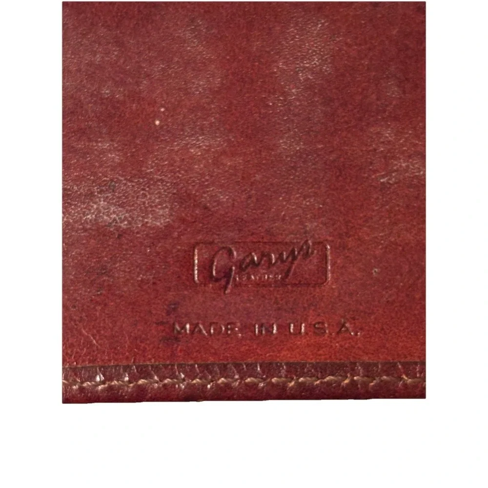 VTG‎ Gary's Leather Made In The USA Bifold Wallet Leather Minimalist Card Holder